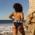 Heidi Bikini Top - Black and Steel Blue - FINAL SALE