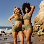 Page High Waisted Swim Bottoms - Hideaway Olive - FINAL SALE