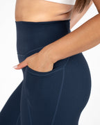Unity Ribbed Leggings - Navy