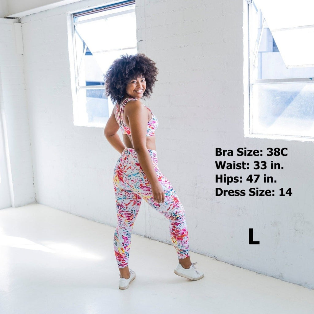 Lux Denali Laser Cut Capris - Splash - XS & S ONLY - FINAL SALE