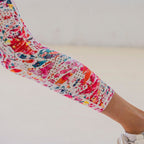 Lux Denali Laser Cut Capris - Splash - XS & S ONLY - FINAL SALE