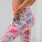 Lux Denali Laser Cut Capris - Splash - XS & S ONLY - FINAL SALE