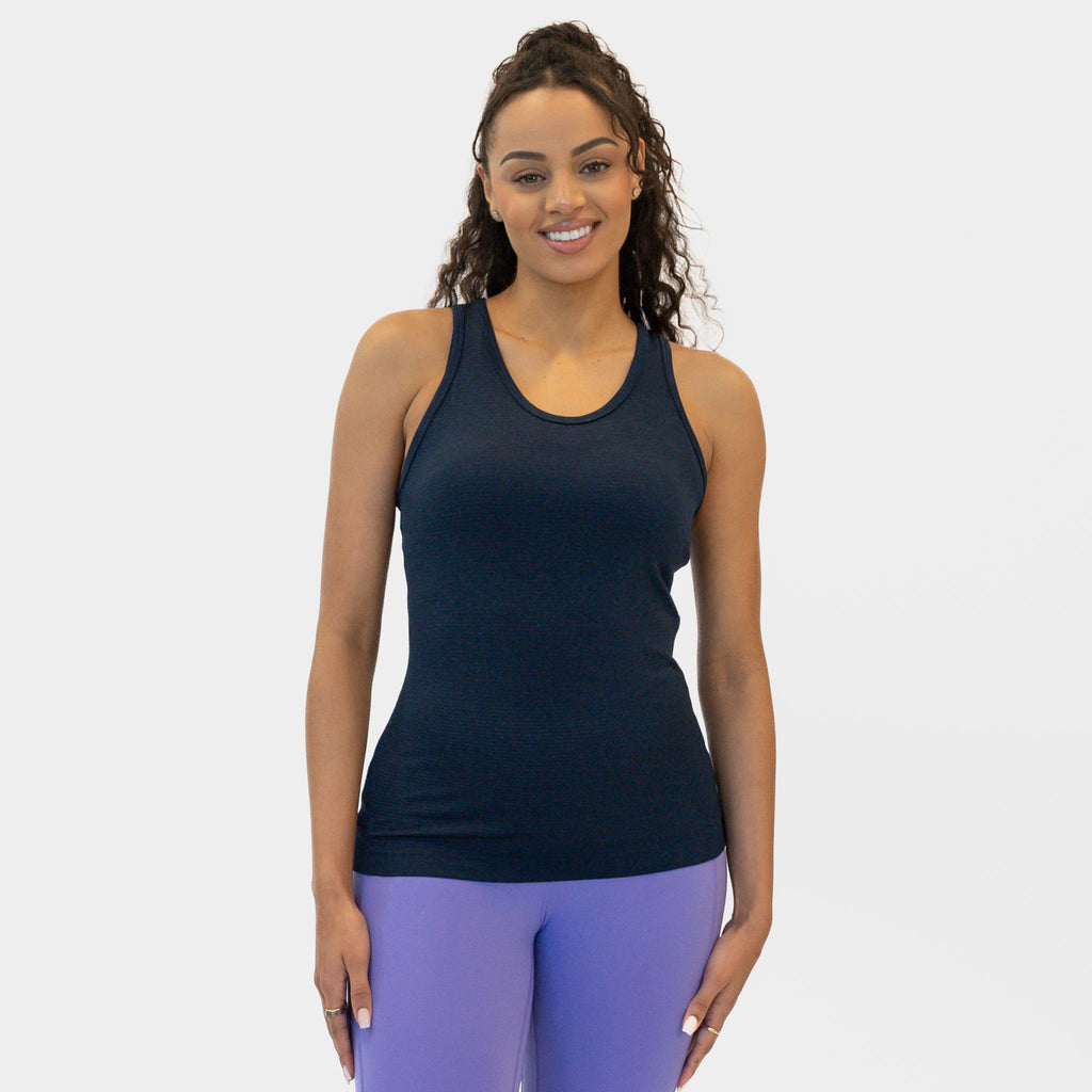 Essential Seamless Tank Long - Navy - XS & S ONLY - FINAL SALE