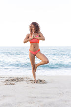 Tucson Bikini Bottoms - Coral & Poppy - FINAL SALE