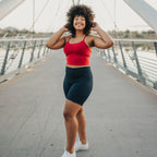 Seamed Lux High Waisted Rio Shorts (7") - Navy - XS ONLY - FINAL SALE