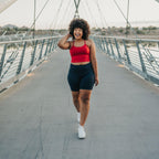 Seamed Lux High Waisted Rio Shorts (7") - Navy - XS ONLY - FINAL SALE