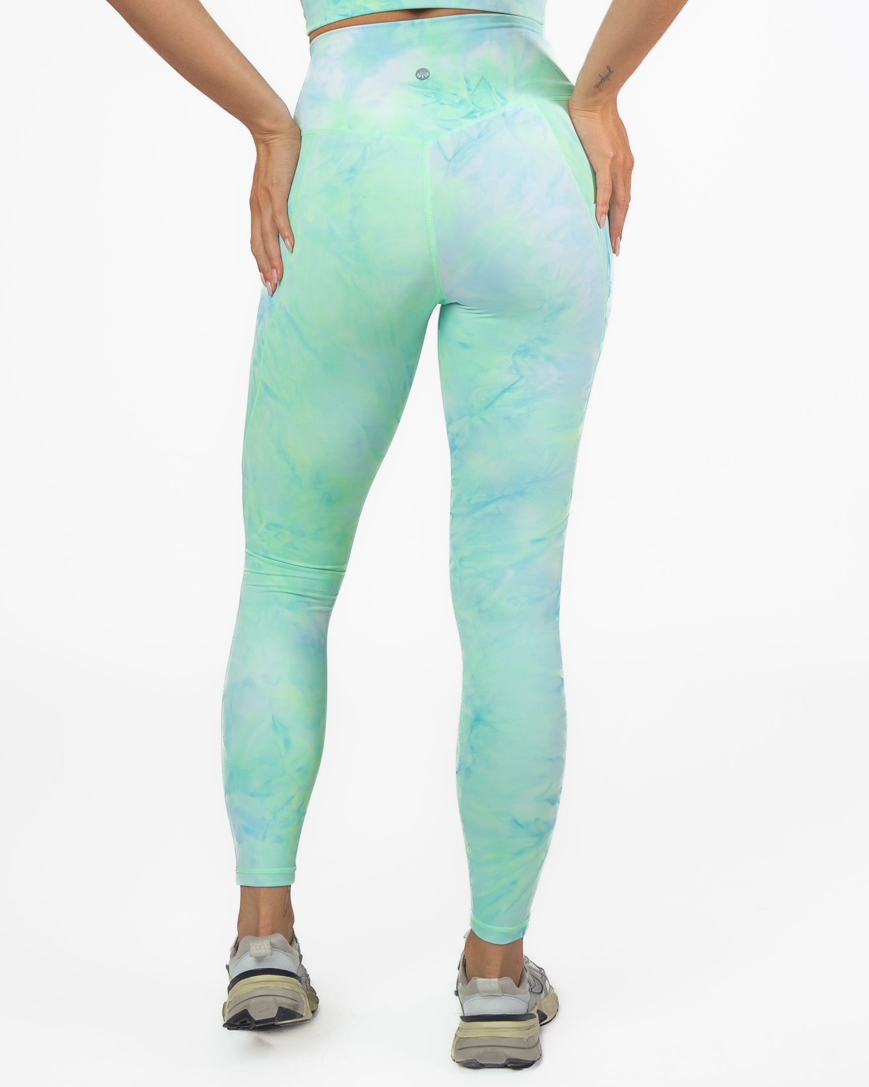 Lux Pace Leggings - Key Lime Tie Dye