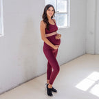 Lux Mamacita Maternity Capris - Mulberry
