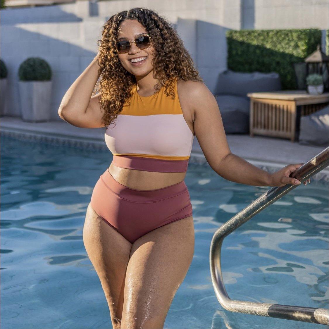 Mesa Cropkini - Gold / Blush / Marsala - FINAL SALE