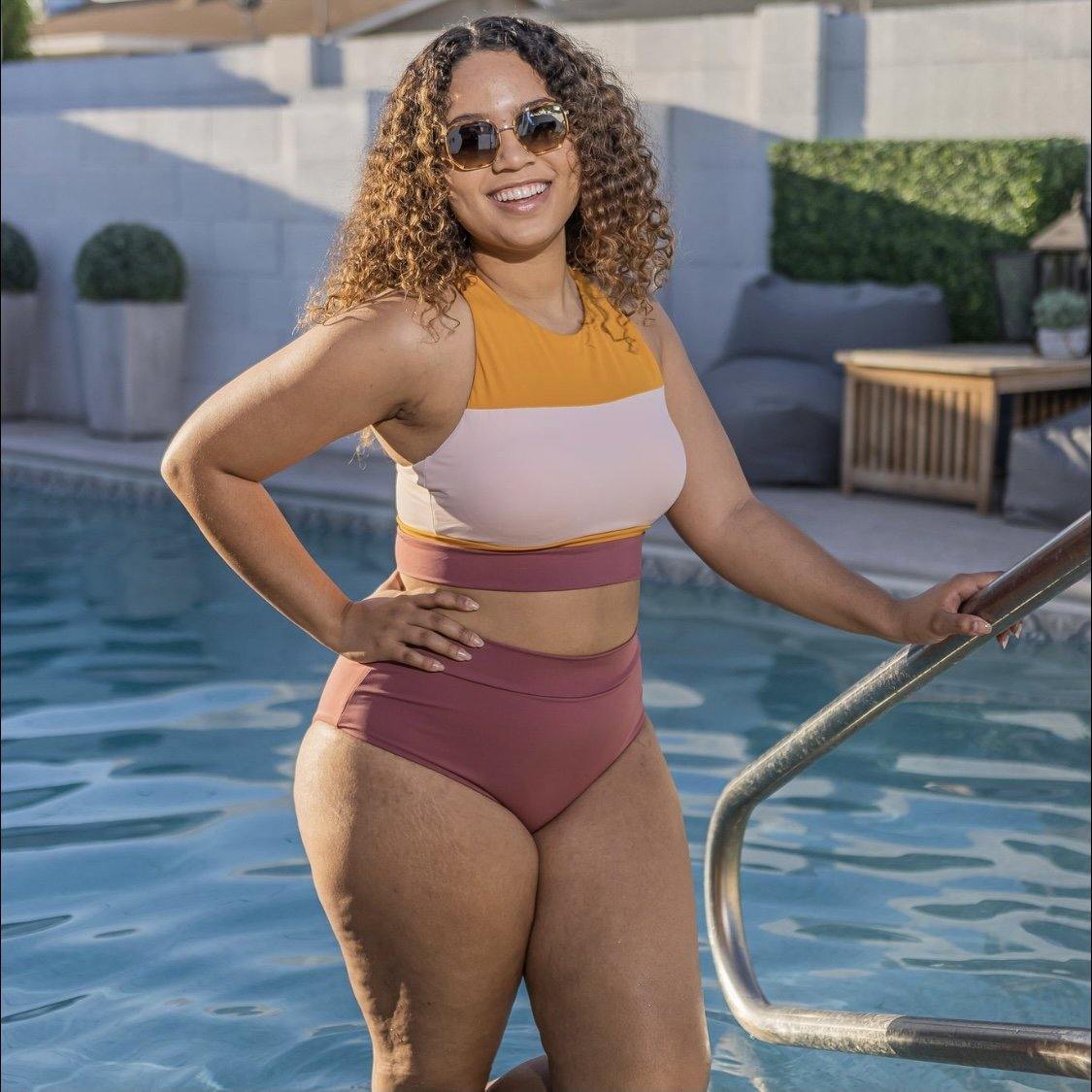 Mesa Cropkini - Gold / Blush / Marsala - FINAL SALE