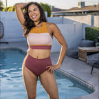 Mesa Cropkini - Gold / Blush / Marsala - FINAL SALE