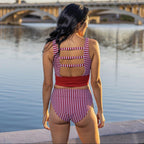 Mirage Bikini Bottoms - Cherry Stripe - FINAL SALE