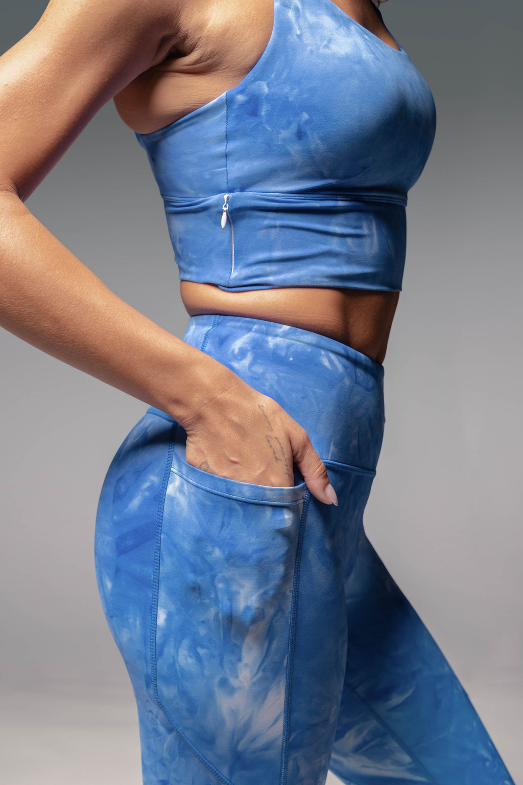 Lux Baseline 7/8 Leggings (23 in.) - Cobalt Tie Dye