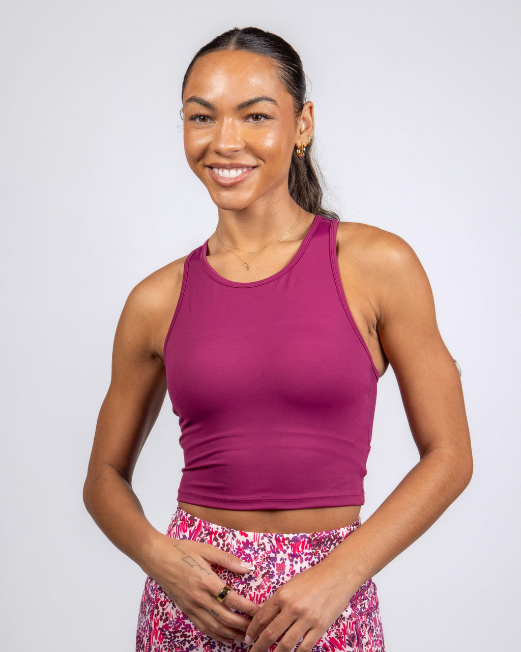 Malibu Crop Top  - Boysenberry