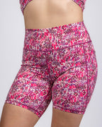 Lux High Waisted Rio Shorts (7 in. inseam) - Boysenberry Flourish