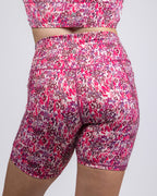 Lux High Waisted Rio Shorts (7 in. inseam) - Boysenberry Flourish
