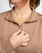 SoftForm Quarter Zip - Taupe