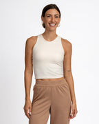 Vinyasa Crop Top - Jet Stream