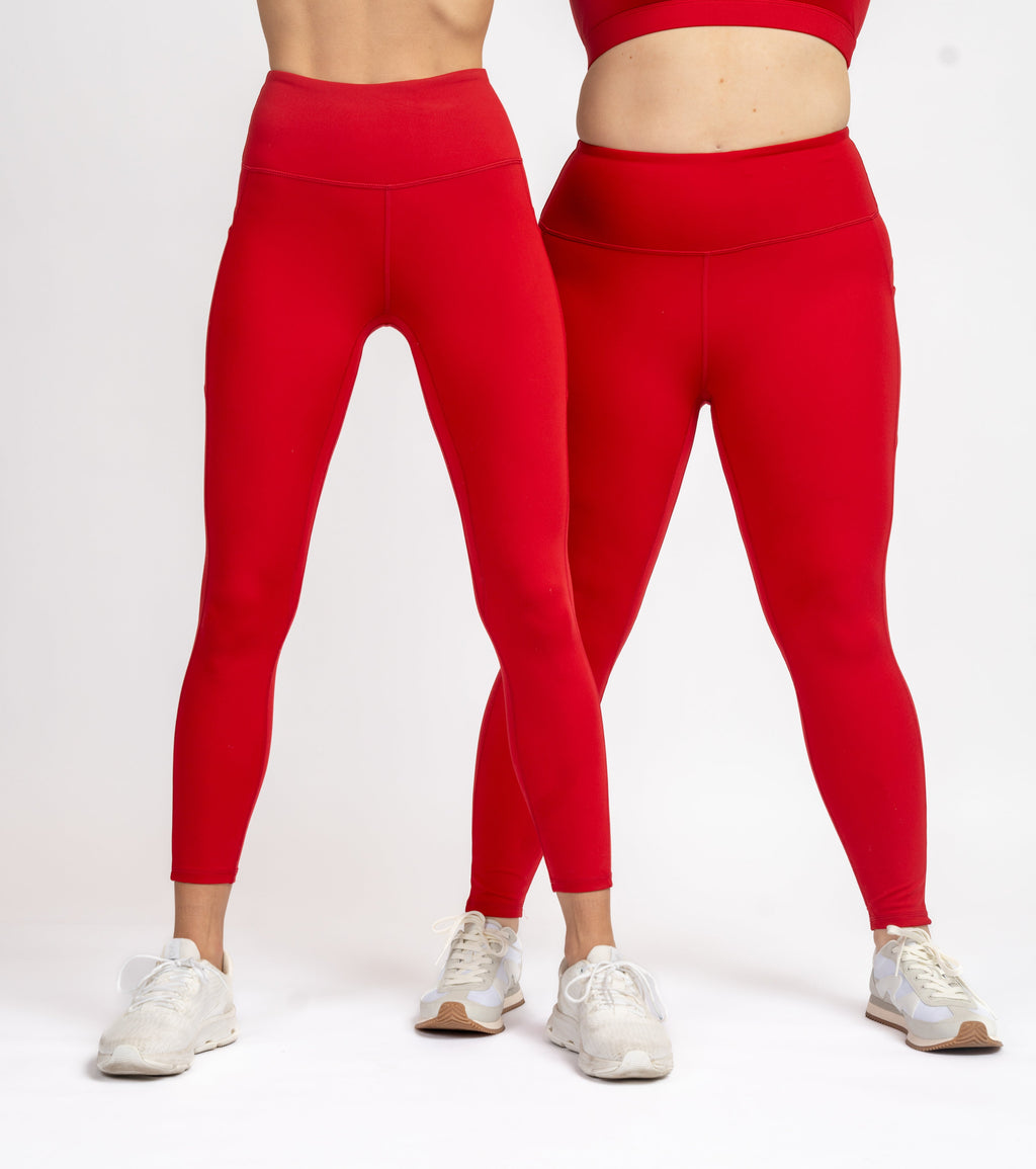 Skin High Waisted Vinyasa Leggings (Multi-Lengths) - Cherry
