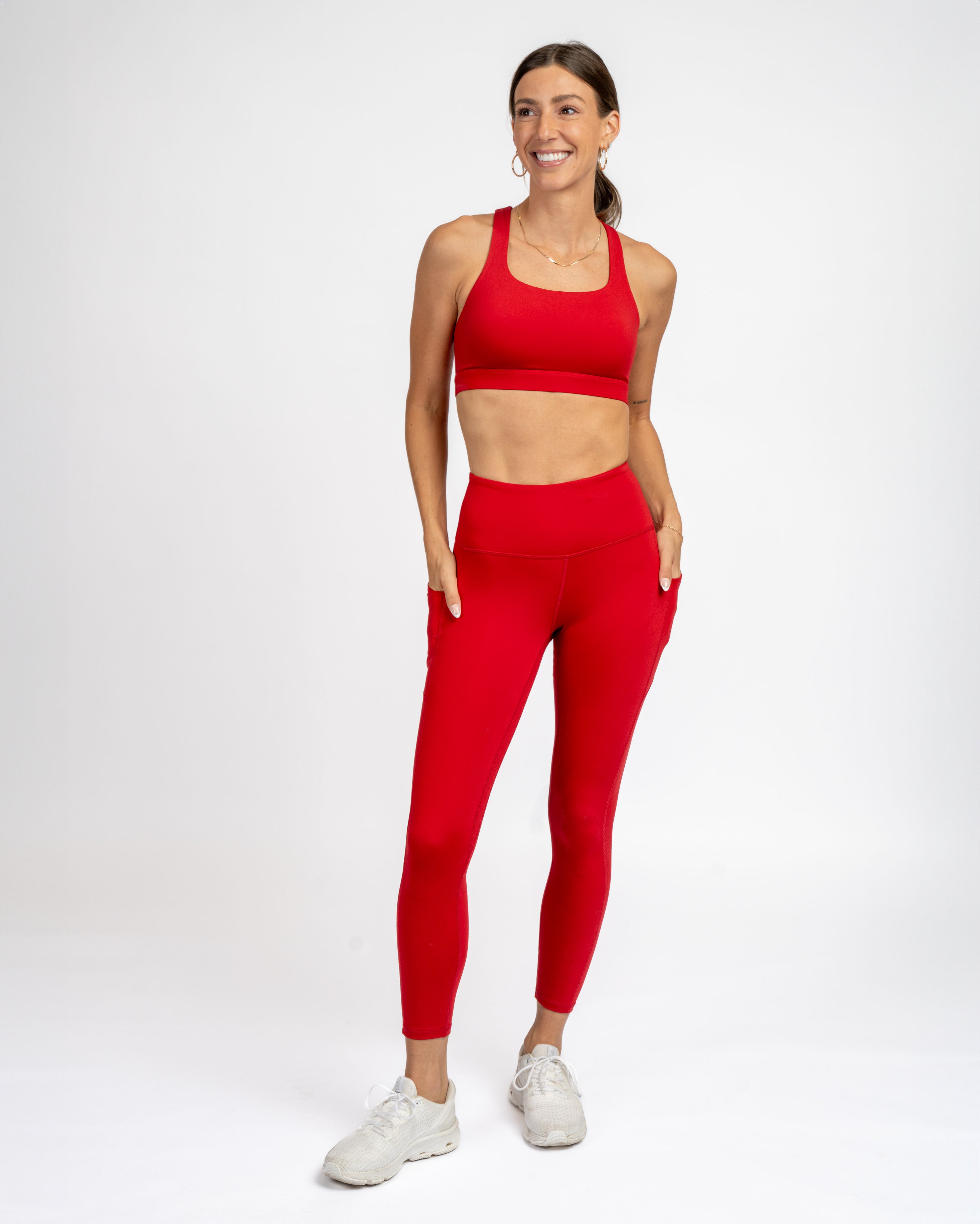 Skin High Waisted Vinyasa Leggings (Multi-Lengths) - Cherry