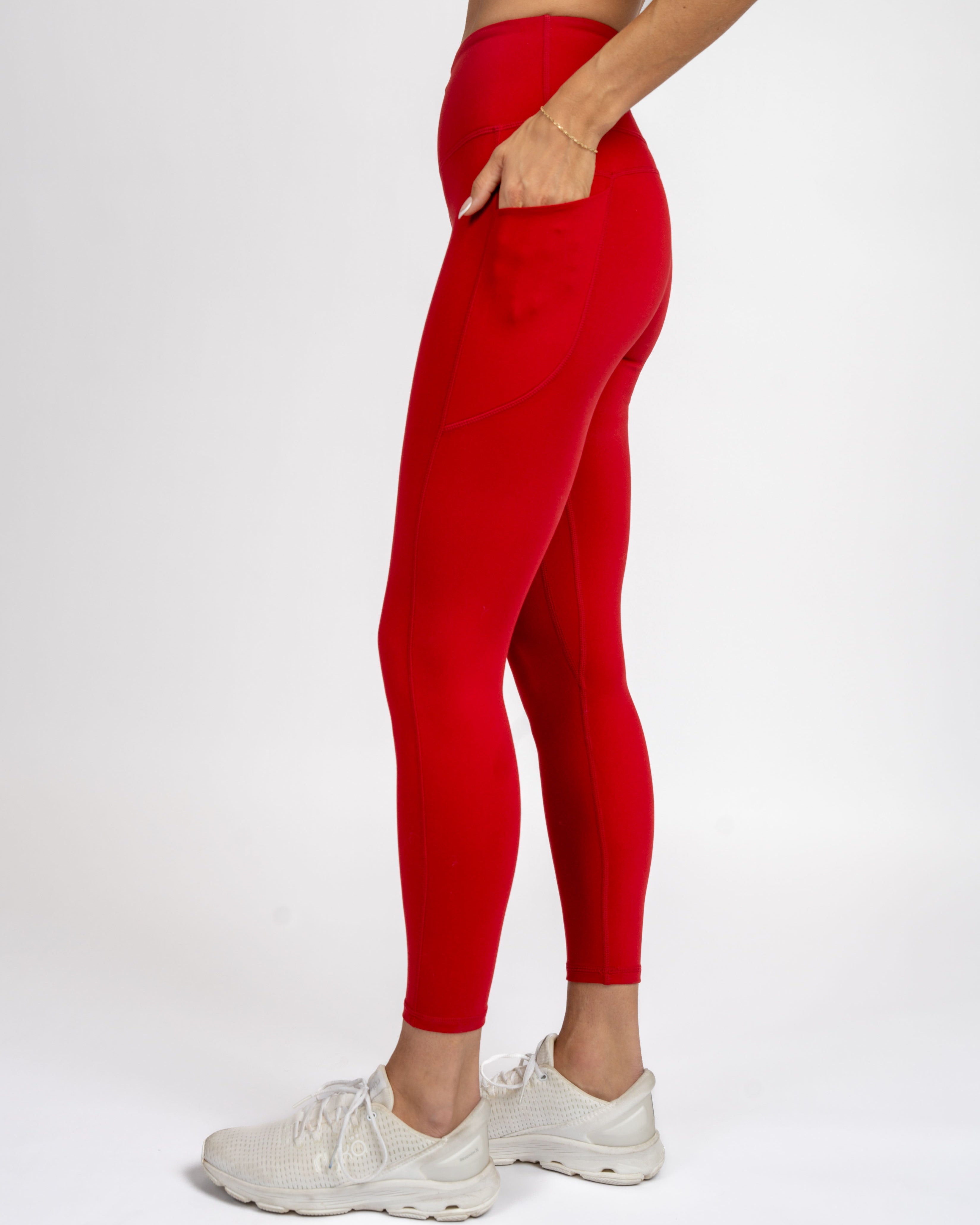 Skin High Waisted Vinyasa Leggings (Multi-Lengths) - Cherry