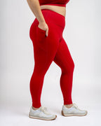 Skin High Waisted Vinyasa Leggings (Multi-Lengths) - Cherry