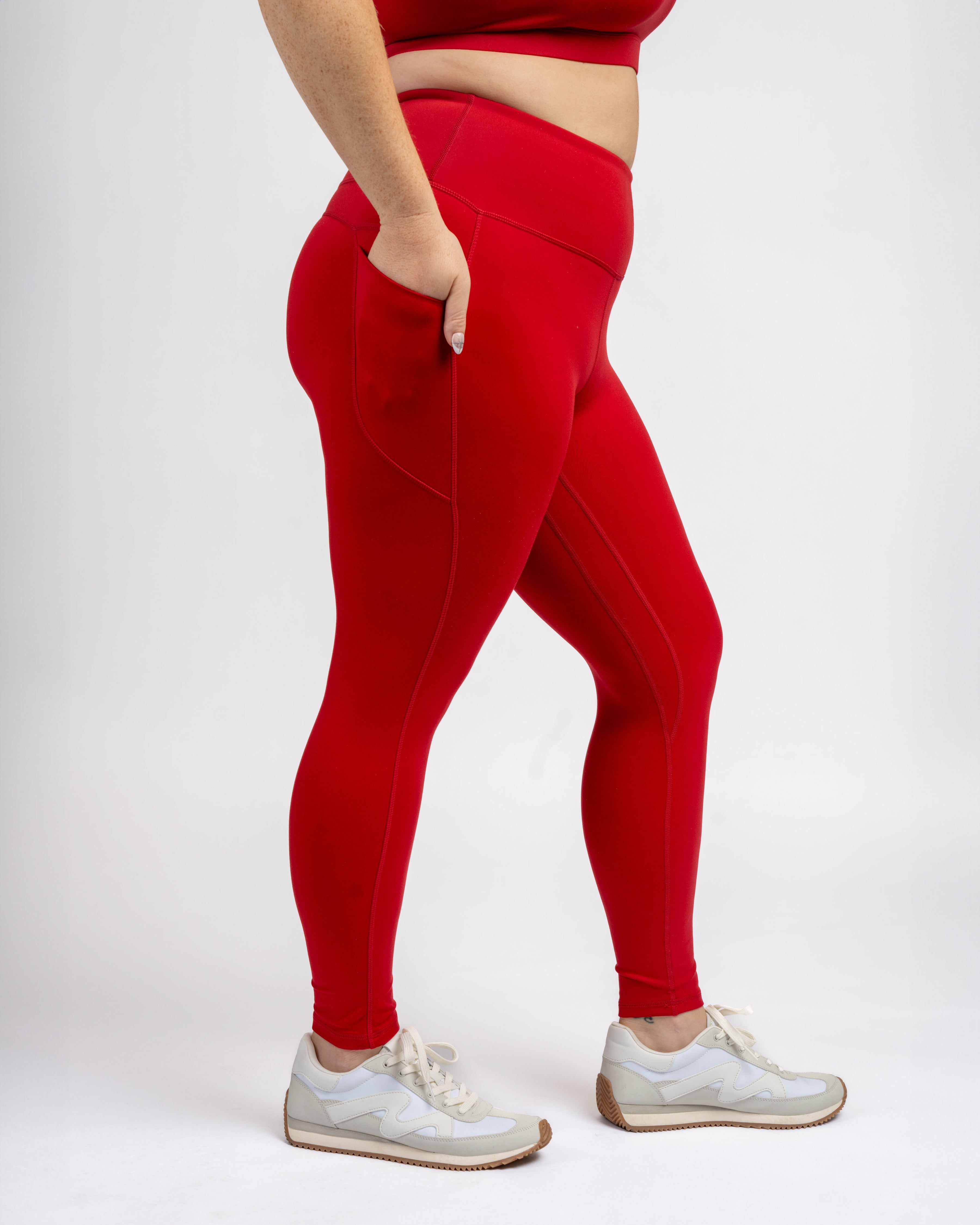 Skin High Waisted Vinyasa Leggings (Multi-Lengths) - Cherry