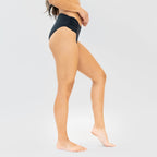 Side Shirred Hipster Bikini Bottoms - Black - XXL ONLY - FINAL SALE