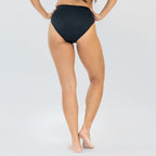 Side Shirred Hipster Bikini Bottoms - Black - XXL ONLY - FINAL SALE