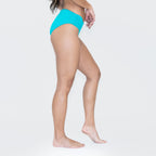 Side Shirred Hipster Bikini Bottoms - Teal - FINAL SALE