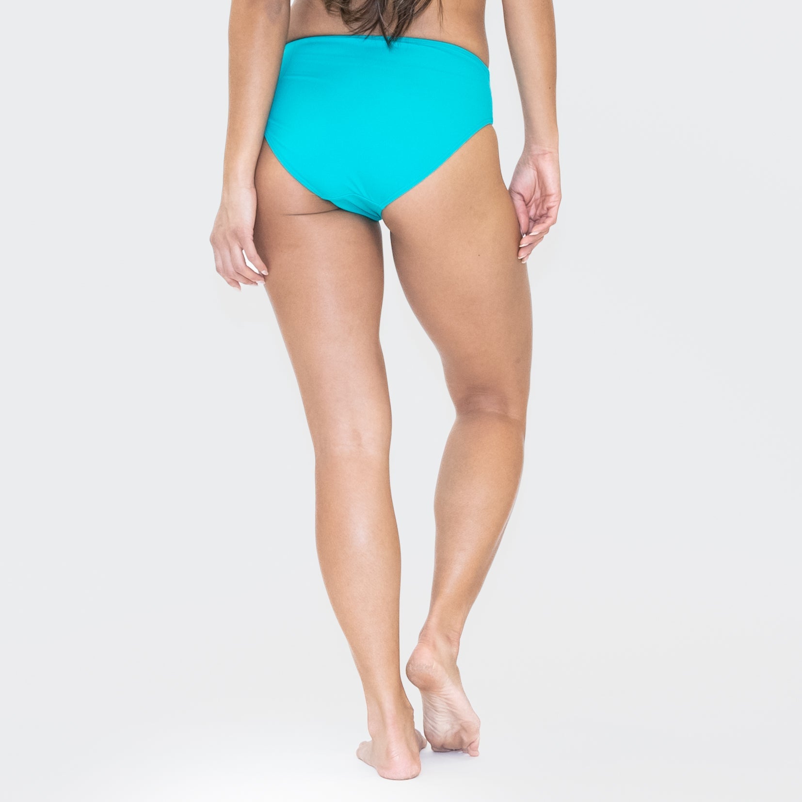 Side Shirred Hipster Bikini Bottoms - Teal - FINAL SALE