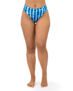 Side Shirred Hipster Bikini Bottoms - Marine Tidal Wave - XXL ONLY - FINAL SALE