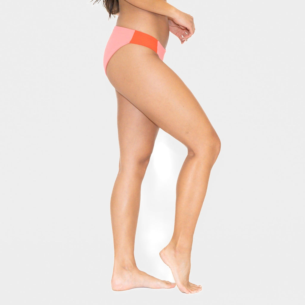 Tucson Bikini Bottoms - Coral & Poppy - FINAL SALE