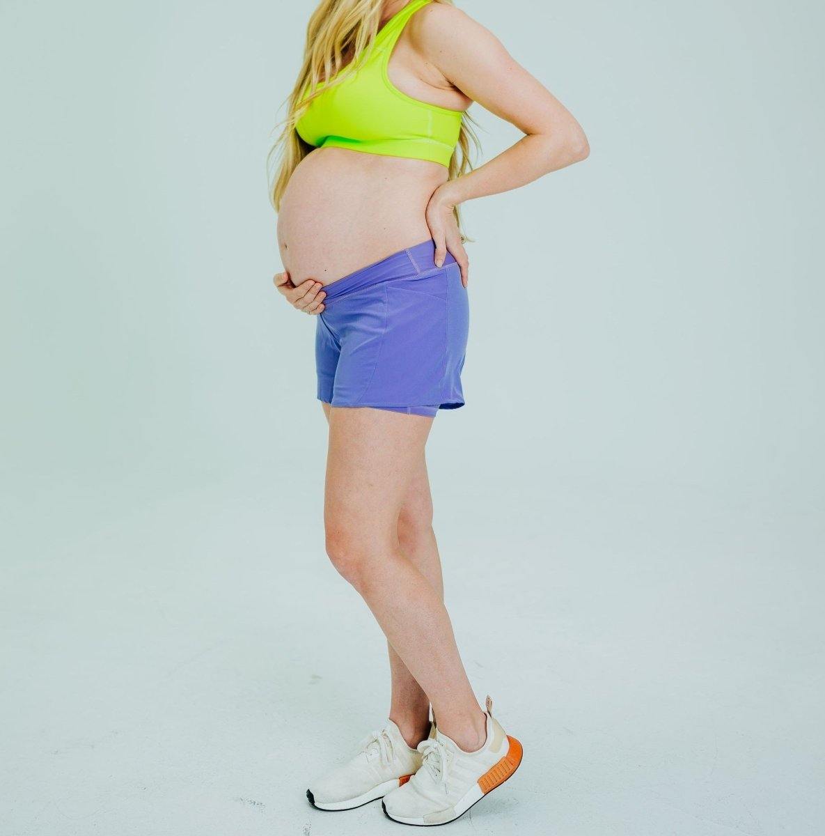 Under Panel Maternity Shorts - Iris - FINAL SALE