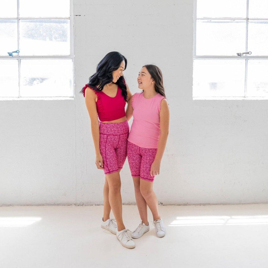 Youth Biker Shorts - Uptown Pink - FINAL SALE
