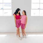 Youth Biker Shorts - Uptown Pink - FINAL SALE