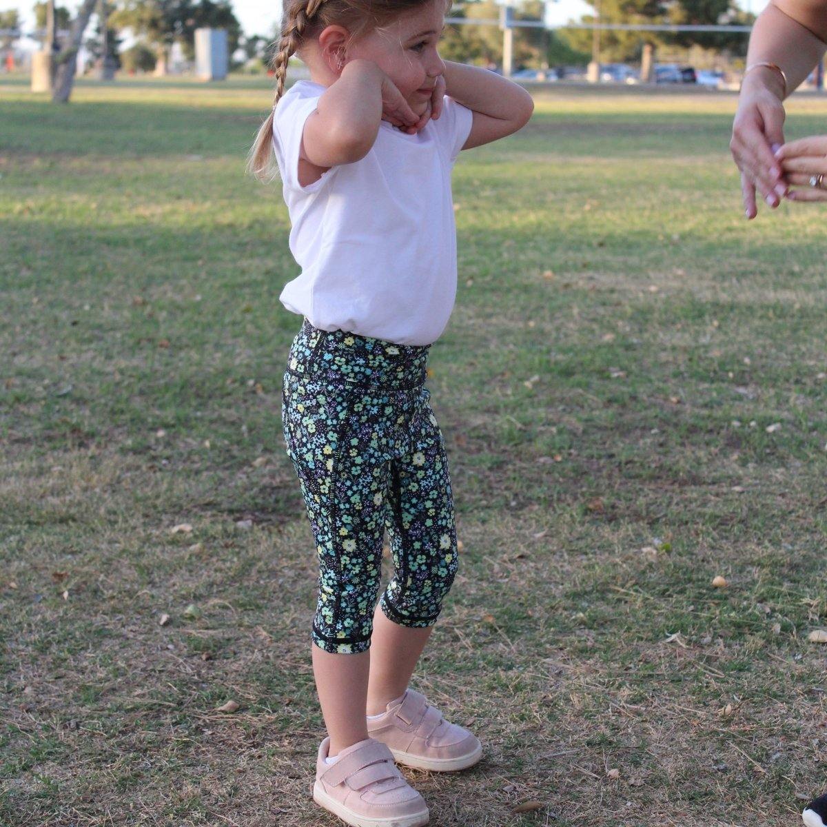 Youth Racer Capris - Daisy - FINAL SALE